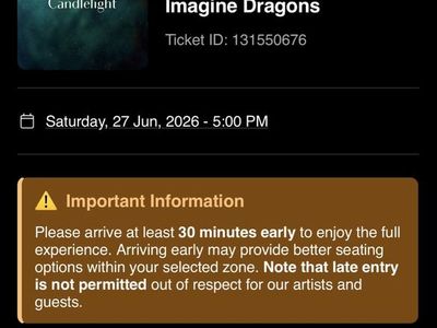 TONIGHT! Tickets to imagine dragons/coldplay orchestra tonight!