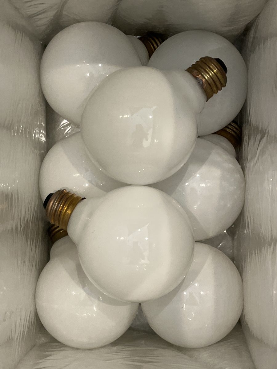 FREE 8 White Globe Vanity Lightbulbs