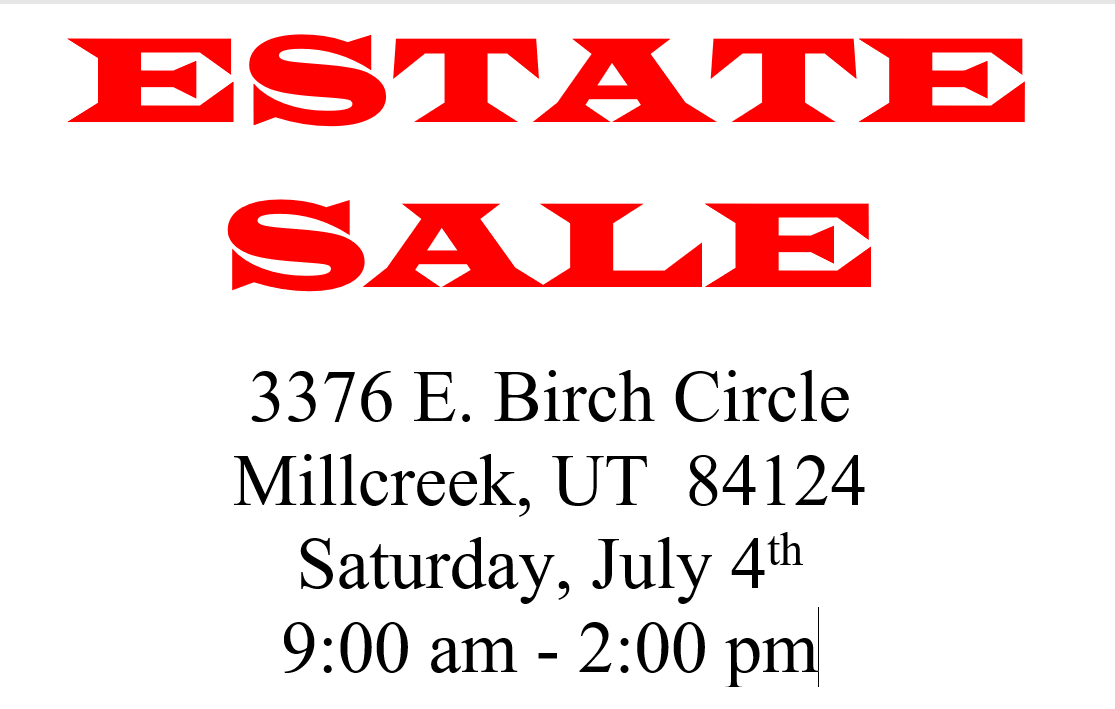 ESTATE SALE
