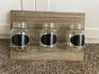 Mason jar wall hanging