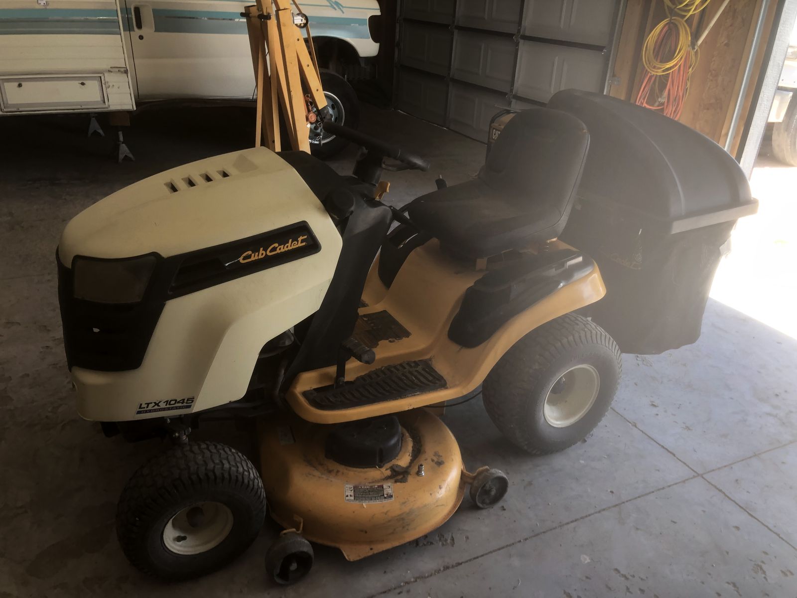 Cub Cadet riding, lawnmower