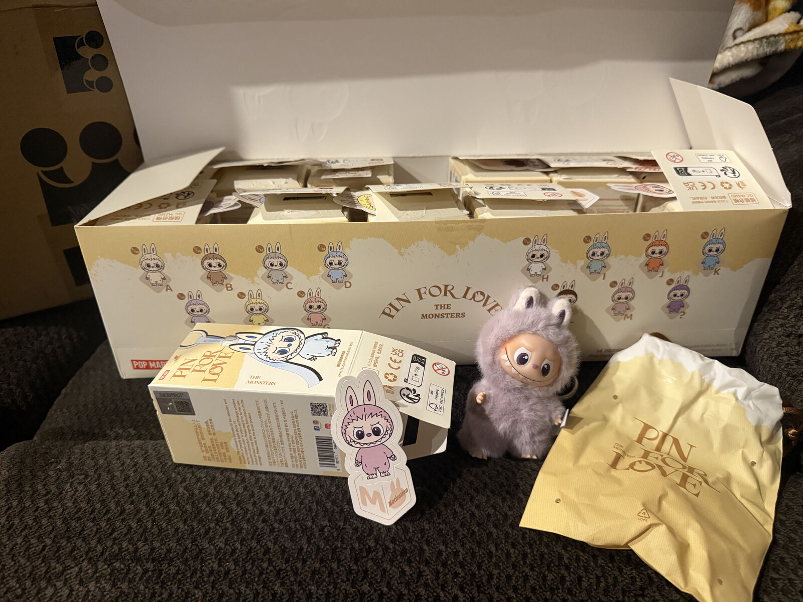 opened GENUINE Pin for Love LABUBUS purchased directly from POP MART The Monsters