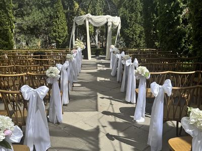 White Satin Wedding Chair Sashes