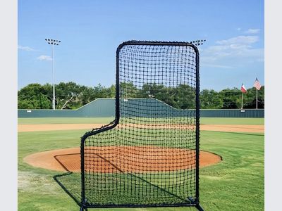 Varsity 5 x 7 L-Screen Pitching Net - Baseball/Softball Training Aid, Black