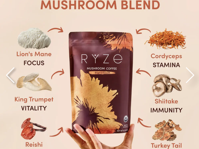 RYZE Organic Mushroom Coffee Drink Mix 30 Servings 6.35 oz ( I have multiple packs 6)