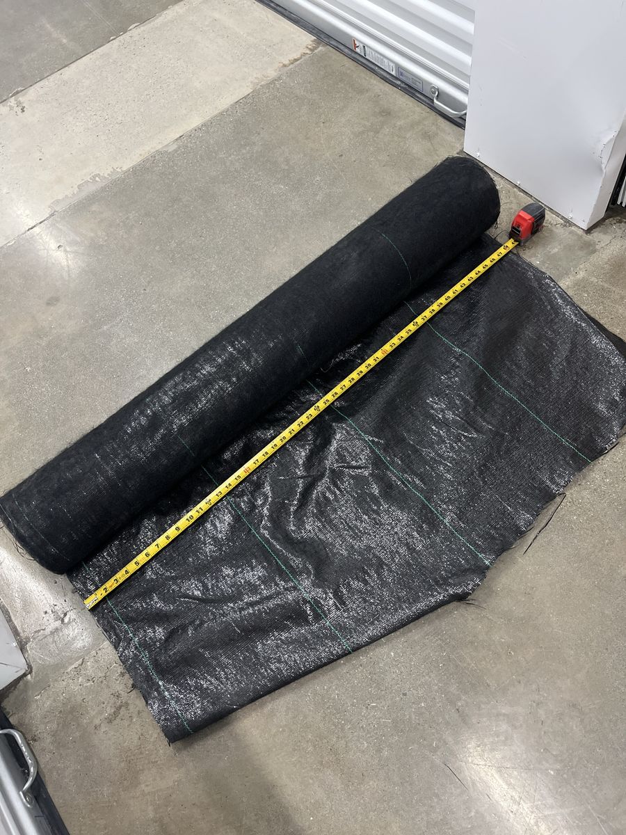 Black Landscape Fabric Weed Barrier Roll - 48" Wide