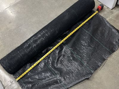 Black Landscape Fabric Weed Barrier Roll - 48" Wide