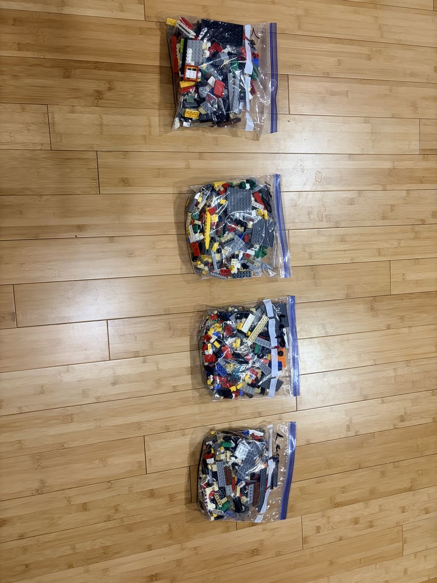 4 Bags of Assorted LEGO Pieces – $15 Each or $50 for All