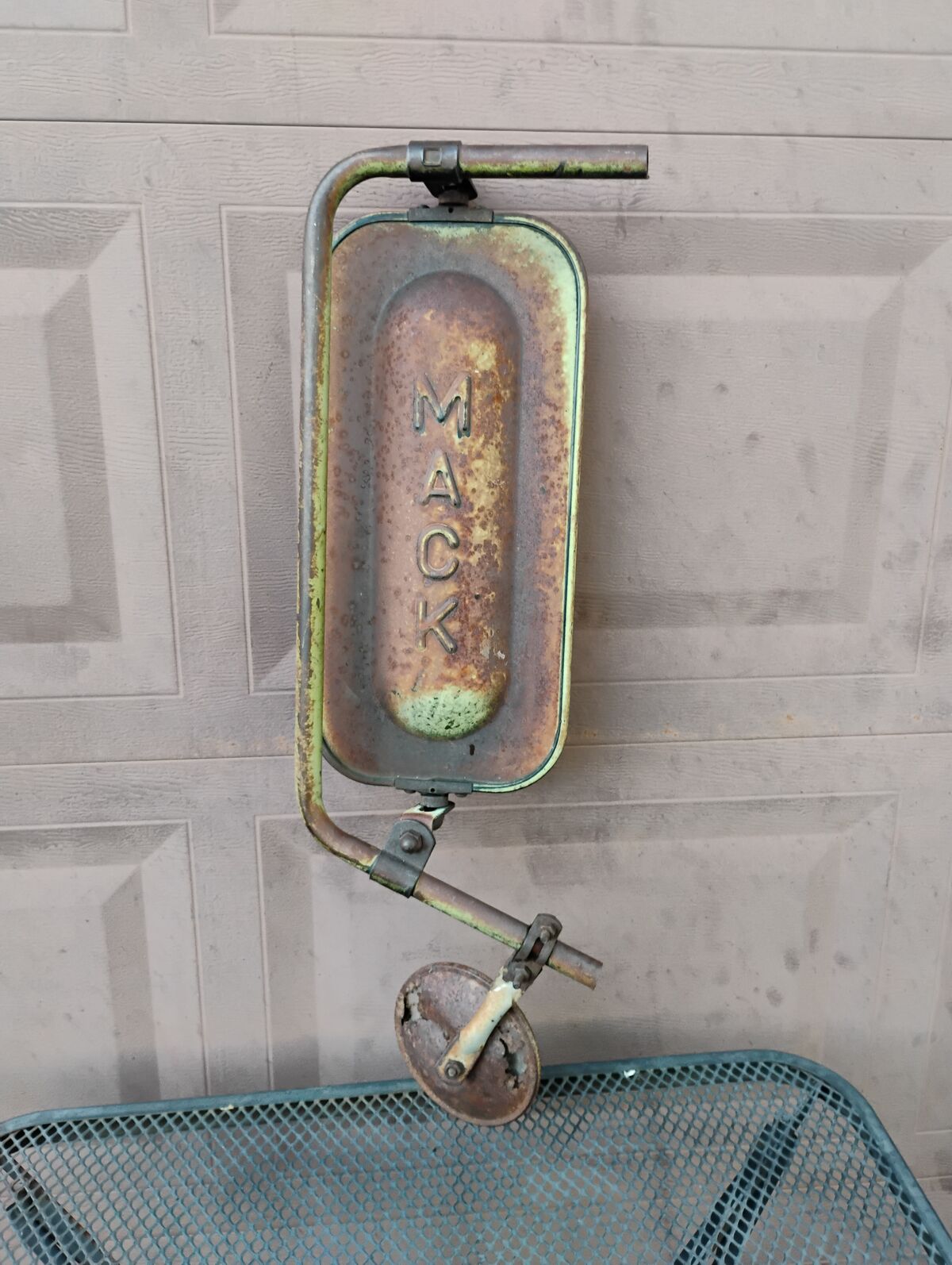 Vintage MACK TRUCK Side Mirror 1950s W/Spot Mirror