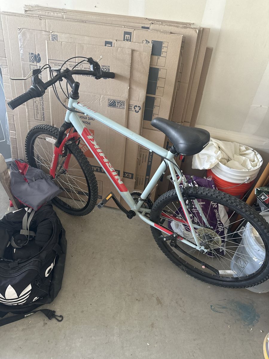Nishiki Youth Mountain Bike - Light Blue/Red, Used Good Condition, Ready to Ride