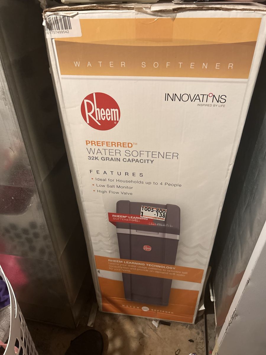 Brand New Rheem 32K Grain Water Softener