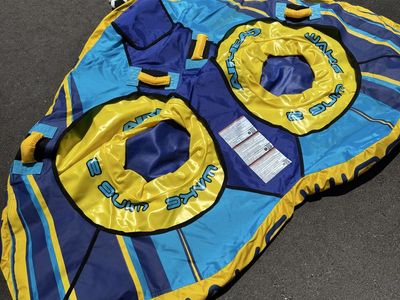 AIRHEAD WAKE 2 SUM Towable Tube, 2 Person, Yellow/Blue