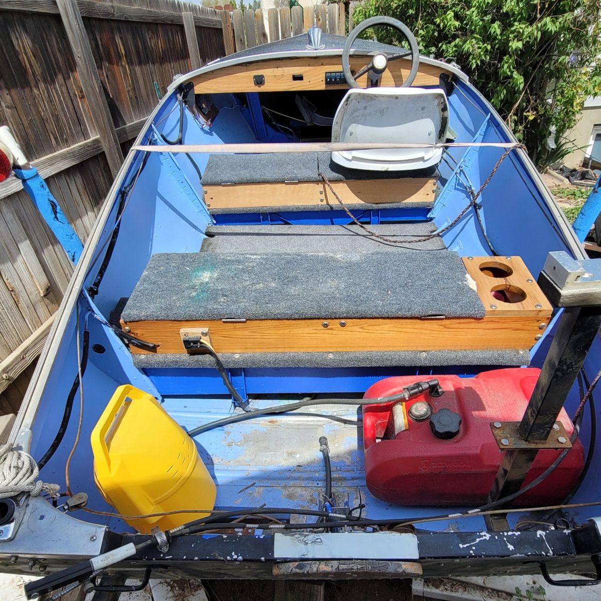 1947 Valco alum boat, trailer, 15hp & trolling mtr