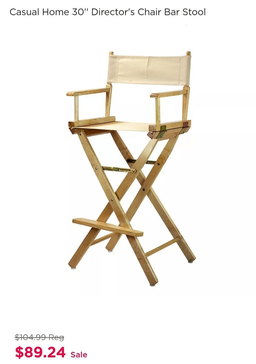 Casual Home 30'' Director's Chair Bar Stool