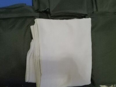 A Bunch of Banquet Tablecloths Cream, Grey,