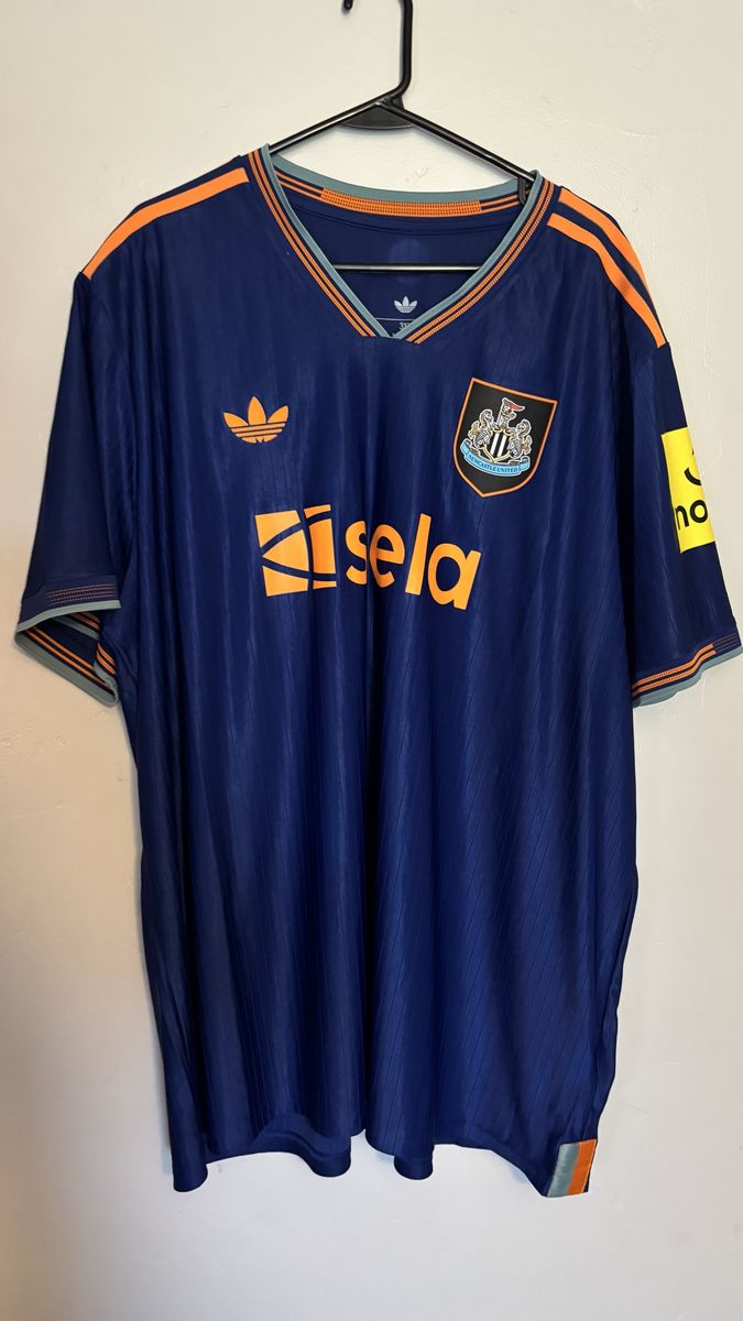 Adidas Newcastle United FC Soccer Jersey Blue Orange Size 3XL