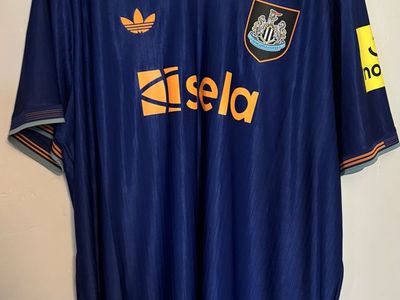 Adidas Newcastle United FC Soccer Jersey Blue Orange Size 3XL