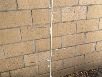 Vintage White Wrought Iron Standing Quilt and Blanket Display Rack