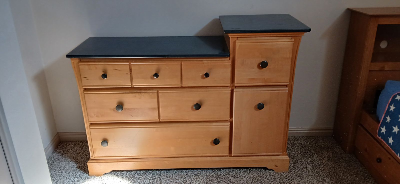 Changing table with dresser