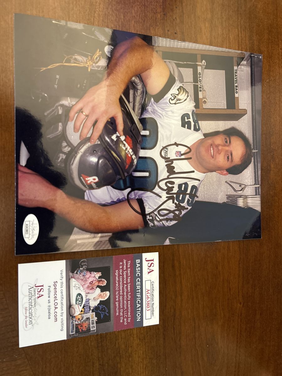 Chad Lewis BYU Autograph NFL Rookie 8x10 Photo COA