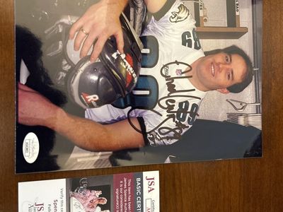 Chad Lewis BYU Autograph NFL Rookie 8x10 Photo COA