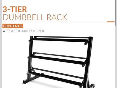 CAP Barbell 3-Tier Dumbbell Weight Rack Storage Heavy Duty Gym organizer