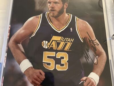 Mark Eaton Autograph Utah Jazz 8x10 Photo Signed