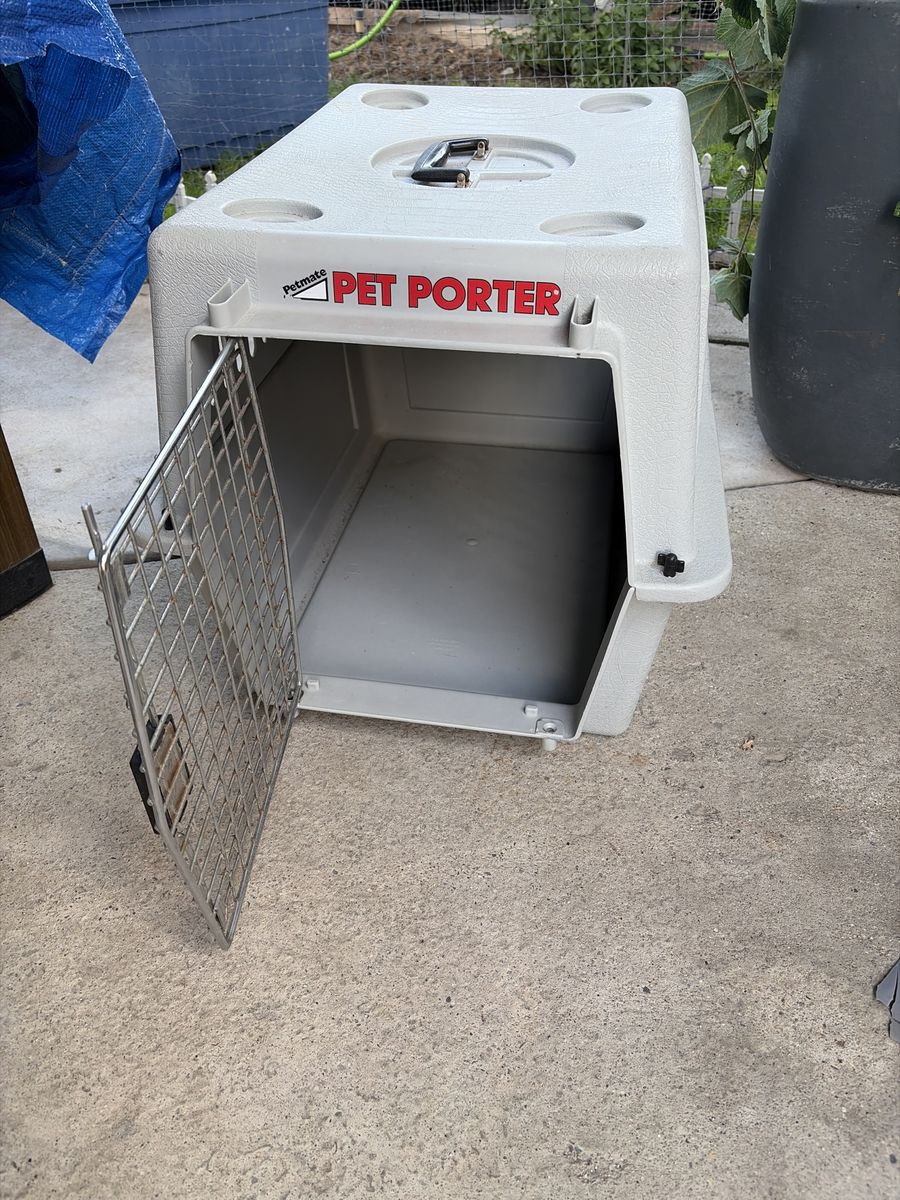 Petmate Pet Porter Large Dog Cat Travel Carrier Crate Kennel w/ Top Handle & Front Door