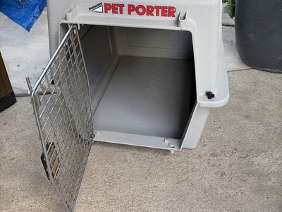 Petmate Pet Porter Large Dog Cat Travel Carrier Crate Kennel w/ Top Handle & Front Door