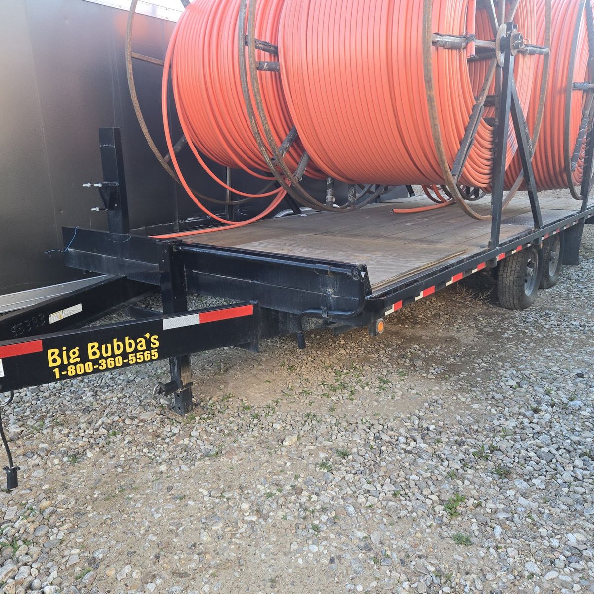 spool trailer /deck over trailer /reel trailer