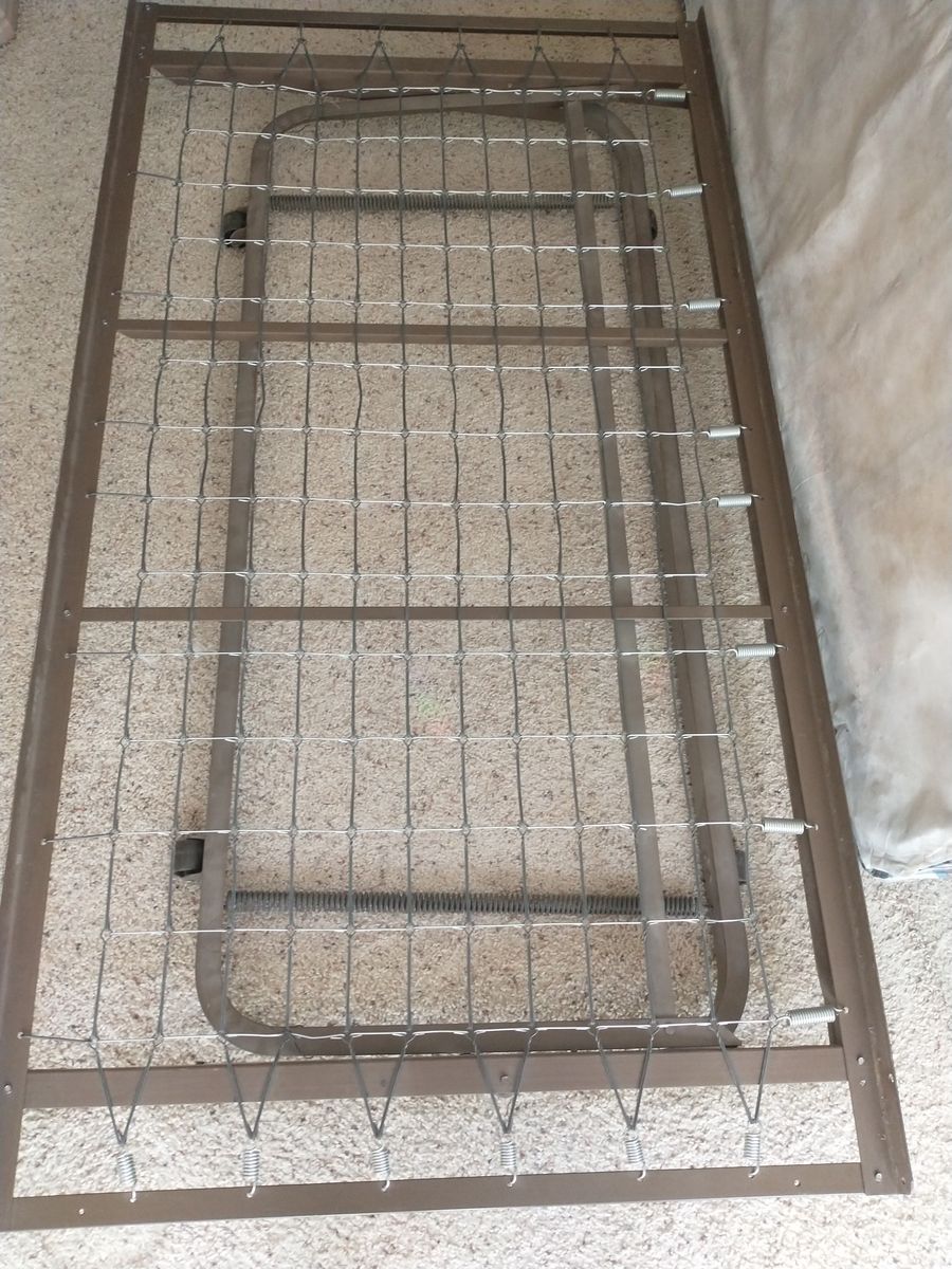 Pop Up twin bed frame with 2 mattress