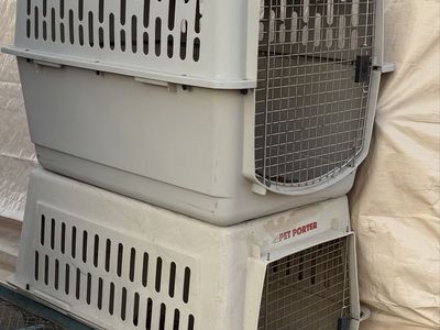 Extra Large Pet Mate & Pet Porter Plastic Dog Kennels / Travel Crates
