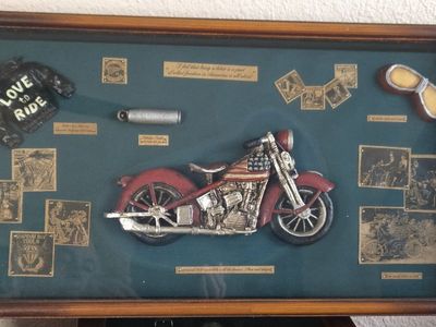 Motorcycle & Accessories Themed Shadow Box