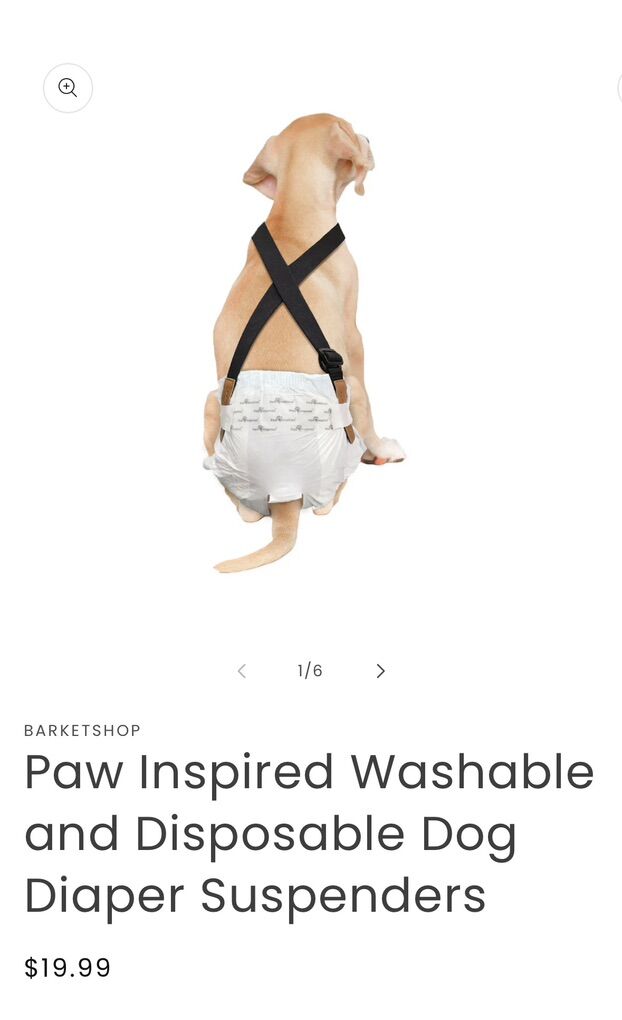Paw Print Diaper Suspenders