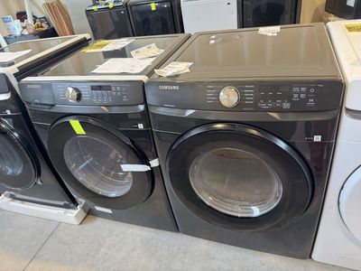 New open box Samsung 4.5 cu. ft. Front Load Washer with Vibration Reduction Technology+ and 7.5 cu. ft. ELECTRIC Dryer