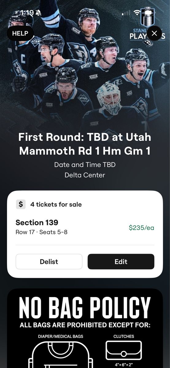 Utah Mammoth Playoffs Game 1