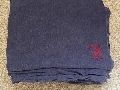 Beverly Hills Polo Club Navy Blue Comforter Bedding Blanket FULL
