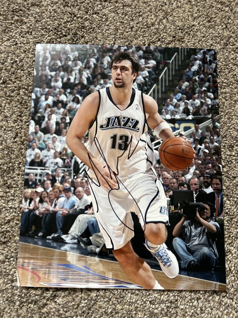 Mehmet Okur Utah Jazz Autograph 8x10 Photo Auto