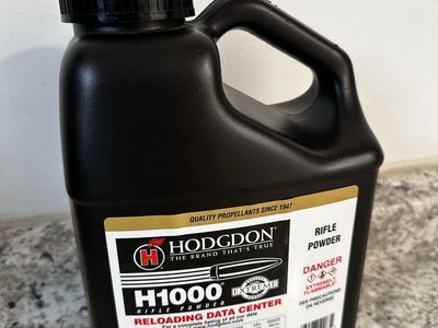 Hodgdon H1000 Extreme Rifle Powder, 8 LBS (3.63 KGS) - Unopened Container
