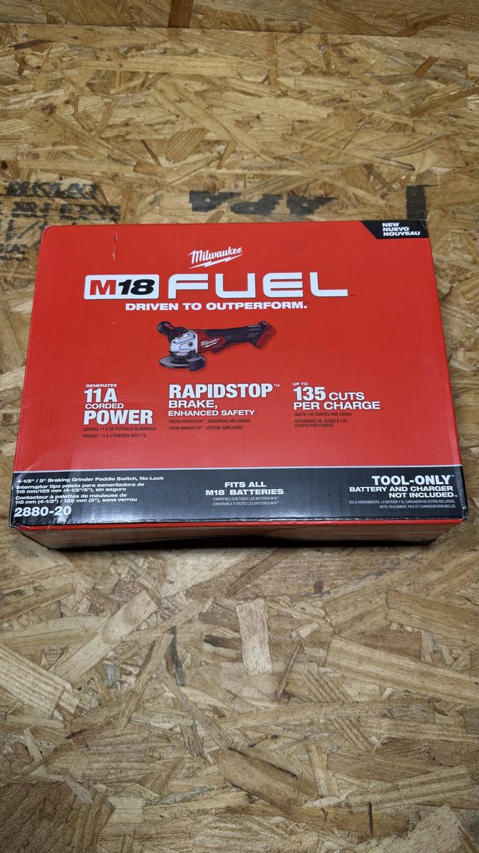 M18 FUEL 18V Lithium-Ion Brushless Cordless 4-1/2 in./5 in. Grinder w/Paddle Switch (Tool-Only)