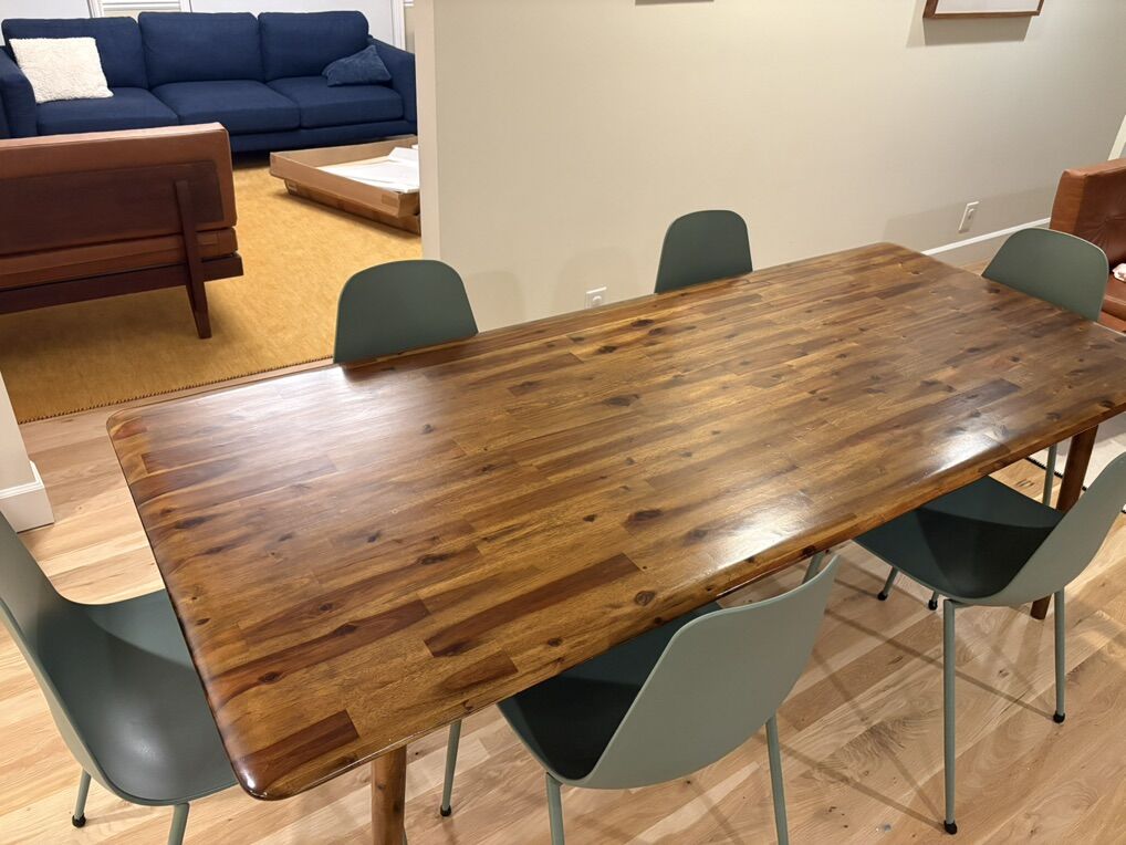 Solid Wood 6-person MCM Midcentury Dining Table