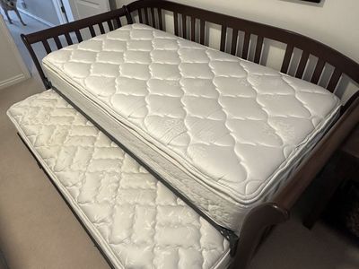 Twin Trundle Bed and Mattresses