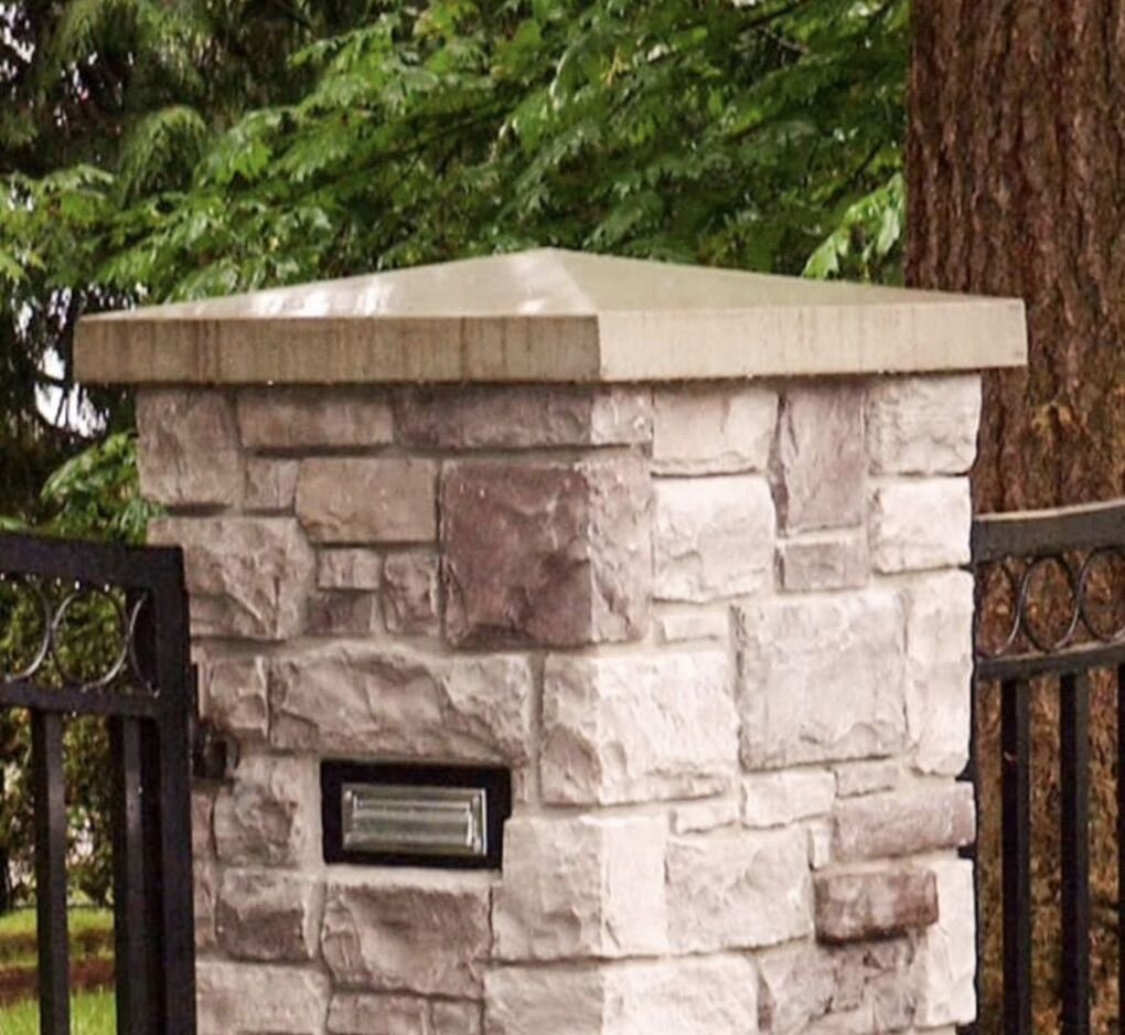 Concrete Post Cap Pyramid Two-18x18x 8 Tall