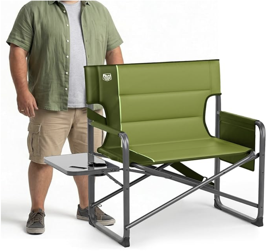 NEW Timber Ridge XXL Director’s Chair – Heavy Duty Folding Camping Chair for Adults Extra Wide