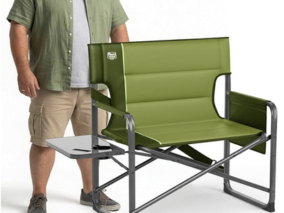 NEW Timber Ridge XXL Director’s Chair – Heavy Duty Folding Camping Chair for Adults Extra Wide