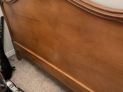 Solid wood king headboard and frame