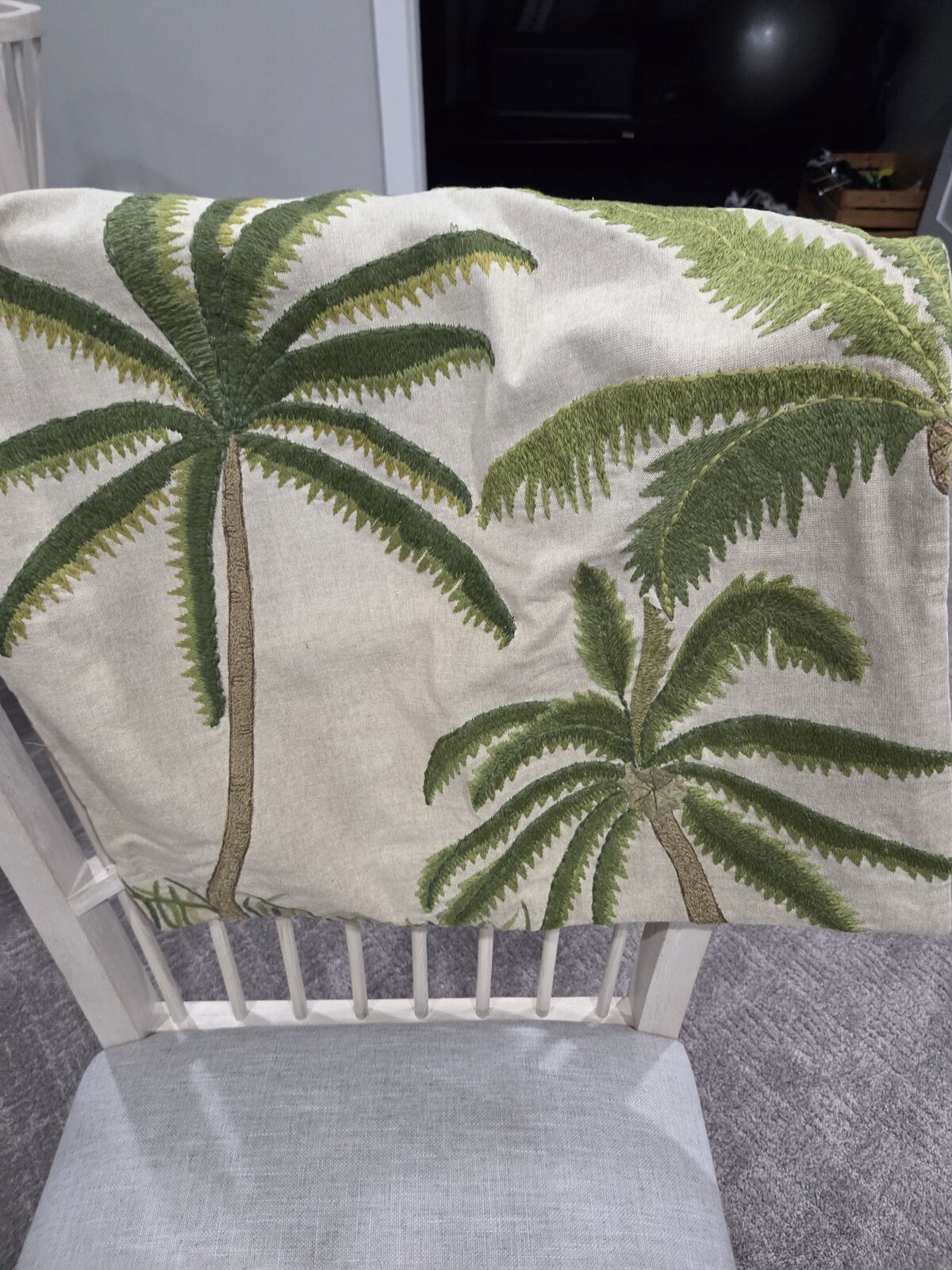 Pottery Barn Palm Tree Euro Pillow Cover