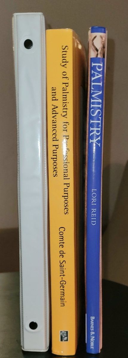 Palm Reading - Palmistry Book Lot of 3: Saint-Germain, Lori Reid & Integral Palmistry Binder.