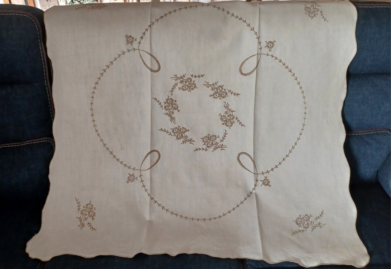 Vintage Linen Tablecloth