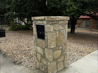 Stone mailbox
